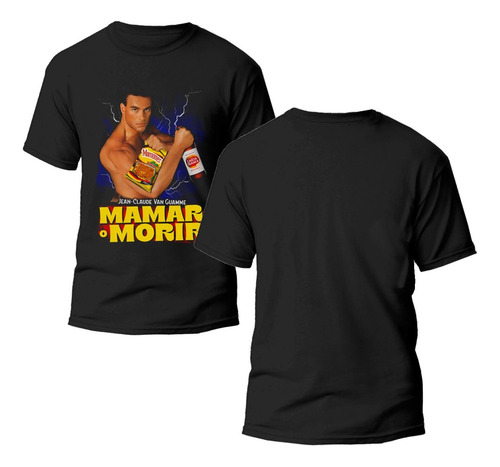 Playera Negra Estampado Mamar O Morir 100% Algodón