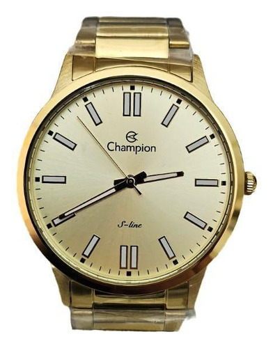 Relógio Champion Feminino S-line Cn21096x Dourado Aço 22cm
