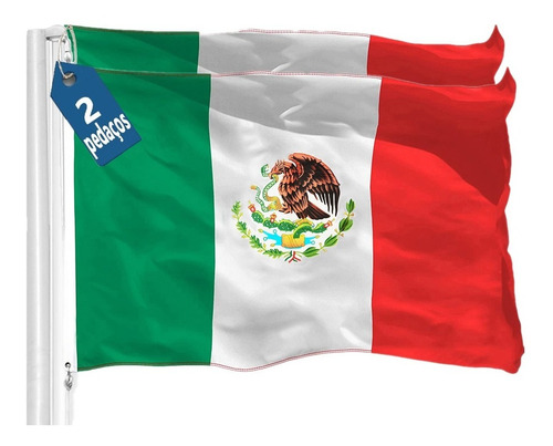 Bandera De México Bandera Mexicana 2 Tela,90x150 Cm Calidad 