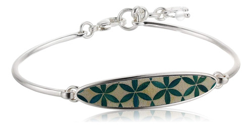 Lucky Brand Jewelry Brazalete Con Azulejos De Mosaico, Plata