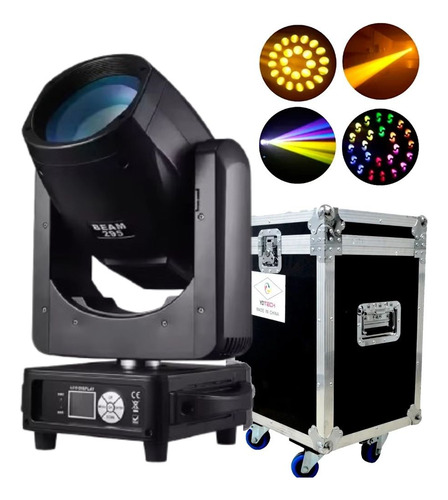2 Moving Beam 295w 14r Head Bivolt Dmx Dj + Case Transporte