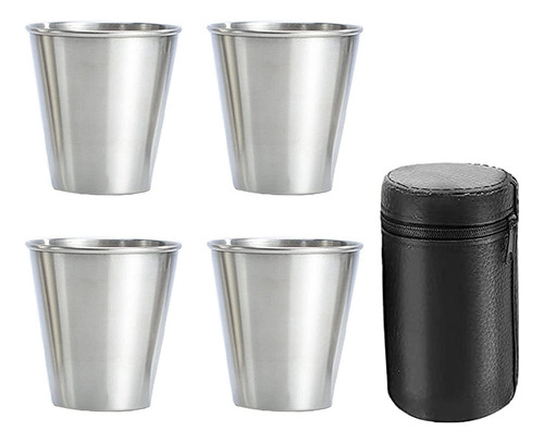 Vasos De Chupito De Acero Inoxidable, 4 Tazas, Vasos De Chup