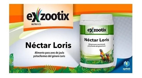 Imagen 2 de 4 de Alimento Para Aves Nectar Loris Arcoiris Exzootix 500 Gr