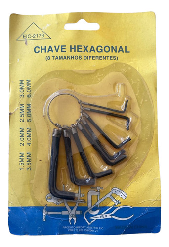 Set Llave Allen Hexagonal 1.5 2 2.5 3 3.5 4 5 6 Mm