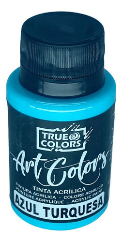 Tinta Acrilica Artcolors Artesanato True Colors 60ml - Cores Cor Azul-turquesa