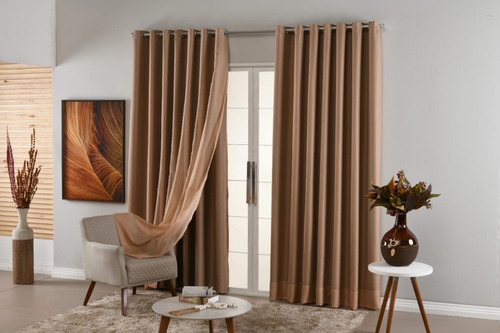  Mais Bela Enxovais Decorativa De 2.3m X 3m Liso Cor Avelã - Unidade De 1