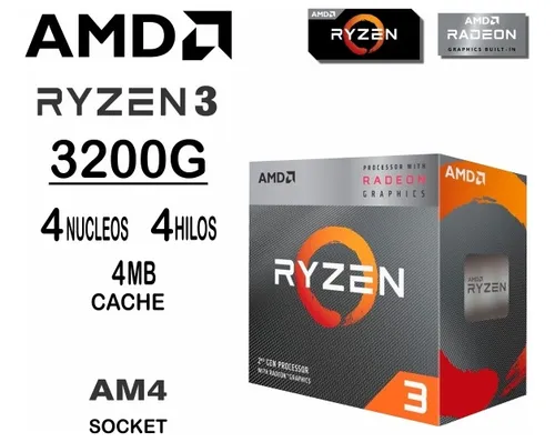 Procesador Amd Ryzen 3 3200g Socket Am4 6mb 4.00ghz MercadoLibre