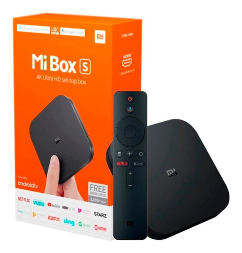 Xiaomi Mi Box S Android Tv 4k Chromecast Original - Negro