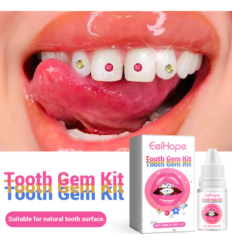 Juego De Cristales H Tooth Con Lámpara De Curado Y Pegamento