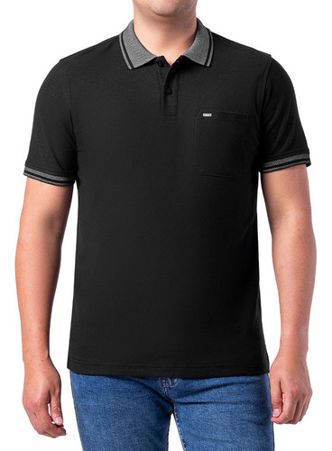 Polo Moda Jersey Gzuck Karsot Hombre Negro