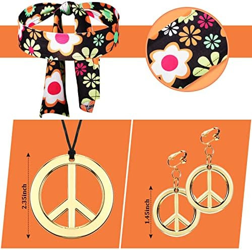 Haysandy 70s 80s Mujeres Hippie Conjunto De Disfraces Disco