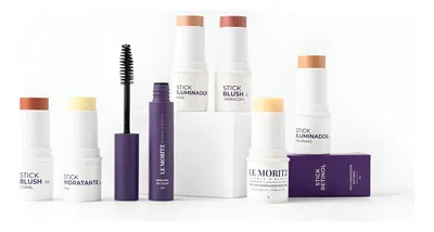 Kit Make Completa Bastão Máscara Cinderela Madura Le Moritz