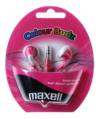 Auriculares Cableados Colour Budz 3,5mm Maxell
