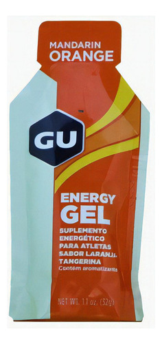 Gu Energy Gel Caixa Com 10 Sachês 32g Cada Sabor Laranja