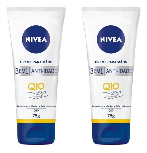 Creme Nivea Creme para as maos nivea 75g anti-idade q10-kit c/2un