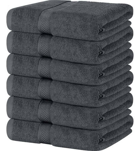 Juego De 6 Toallas De Baño 100% Algodón 500 Gsm