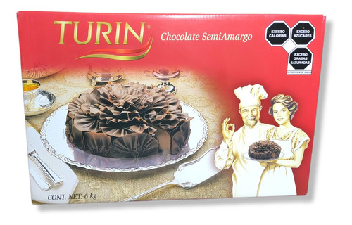 Chocolate Turín 6 Kg Semiamargo Para Alta Repostería De Lujo