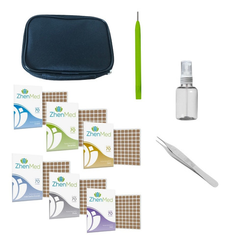 Kit Básico Auriculoterapia C/ Bolsa - 10 Itens