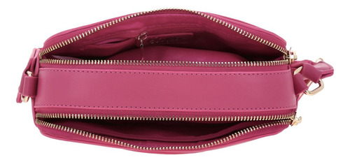 Bolso Crossbody Barbie Gorett Larissa Color Rosa Para Dama Acabado De Los Herrajes Oro Color Rosa Chicle Correa De Hombro Rosa Chicle Diseño De La Tela Liso