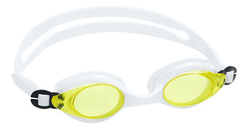 Goggles Adulto Natación Banda De Silicón 14 Años Filtro Uv Color Amarillo