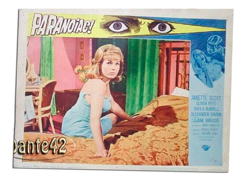 Dante42 Afiche Cine Original Paranoiac Terror 1963