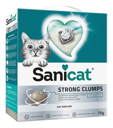 Arena Sanitaria Sanicat Aglomerante 7kgstrong Clumps