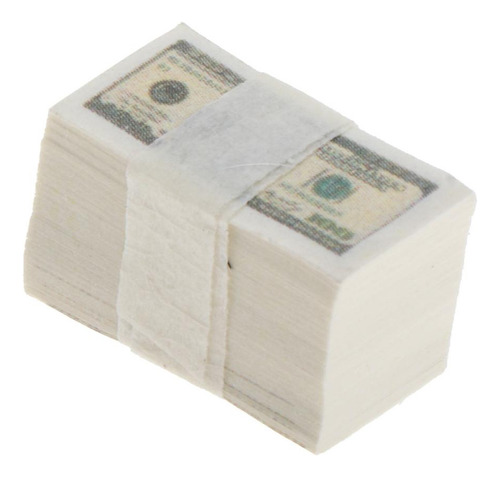 4 A Bundle 1:12 Dollhouse Banknotes Bills Decoración Fina