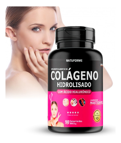 Ácido Hialurônico  C/ Colágeno Hidrolisado - 90 Comprimidos
