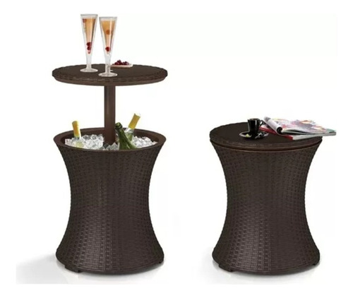 Mesa Hielera Tipo Rattan Pacific Cool Bar  Terraza 2