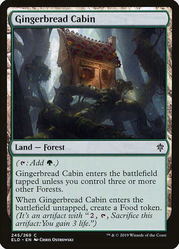 Carta Magic Gingerbread Cabin Throne Of Eldraine Mtg