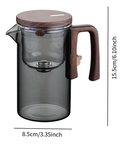 Tetera De Vidrio Tetera De Con Infusor Tetera De Gris 720ml