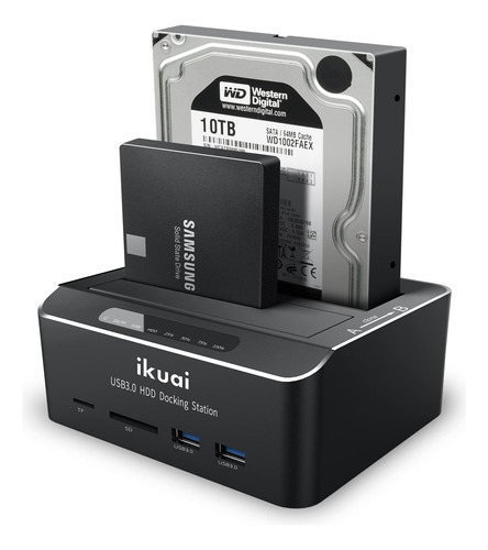 Usb 3.0 2.5  3.5  Todo En 1 Dual-bay Hdd Docking Station Lec