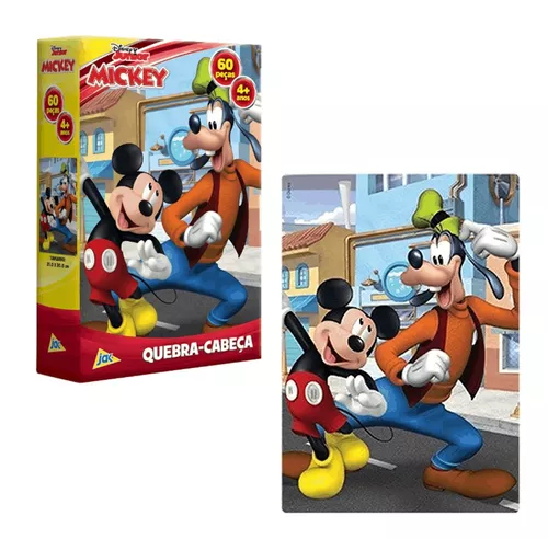 Quebra-Cabeça Mickey Disney Junior 60 Peças - Novo Papel