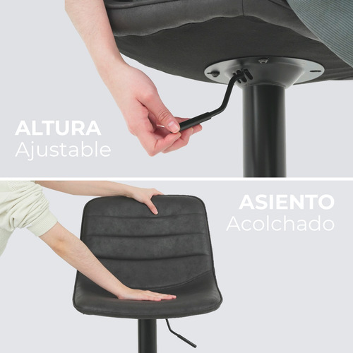 Banco Para Bar Y Barra De Cocina Giratoria Con Reposapies