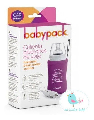 Imagen 4 de 9 de Calienta Mamadera Biberón Violeta Para Auto 12 Volt Babypack