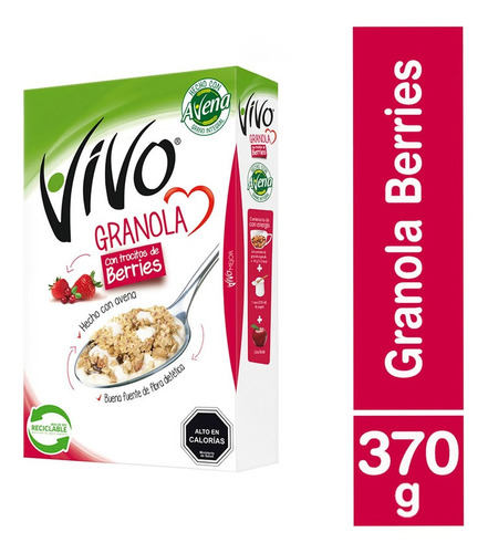 Granola Vivo  Con Berries 370gr(3unidad)-super