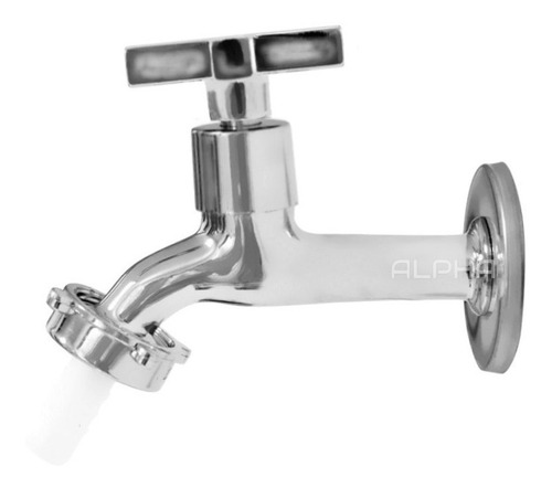 Torneira Para Tanque E Jardim Alavanca C-22 Metal Cr ¼ Volta Cor Prateado