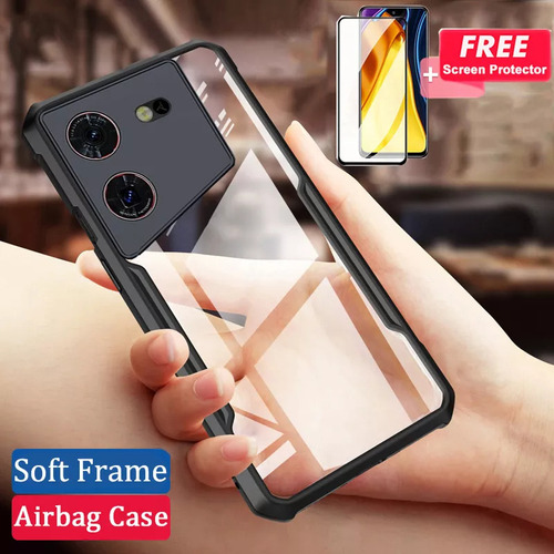 Funda For Tecno Pova 5 Marco Transparent Smooth Con