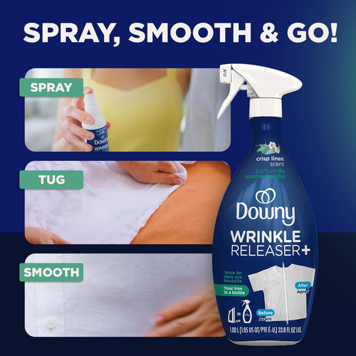 Spray Antirrugas Downy All In One, Pacote De 1 Litro Com 2