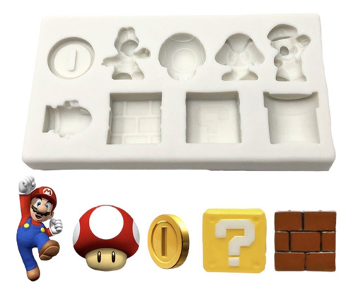 Molde Silicona Mario Bros