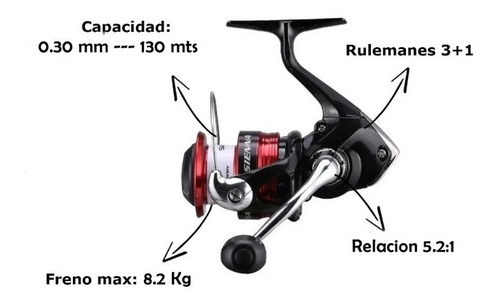 Reel frontal Shimano Sienna FG SN4000FG derecho/izquierdo color negro