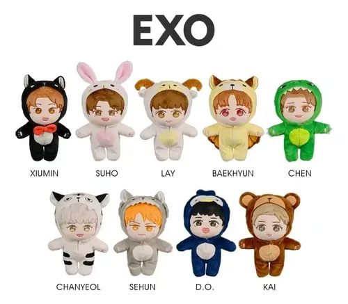 Cv Exo Boneca De Pelúcia Baekhyun Chen Kai Lay Sehun D.o