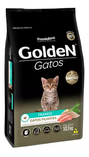 Imagem 1 de 1 de Ração Para Gatos Golden Filhotes Sabor Frango - 1 Kg