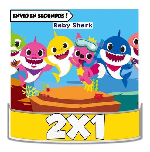 Kit Imprimible Baby Shark Cotillón Fiestas Tematicas 2x1