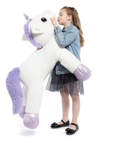 Tezituor Peluche De Unicornio Grande De 43 Pulgadas, Animale