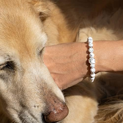 Pulsera Con Abalorio De Pata De Piedra Natural (negro Brilla