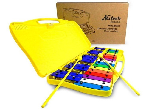 Metalófono Nutech De 25 Notas -cromatico Color Amarillo 4890