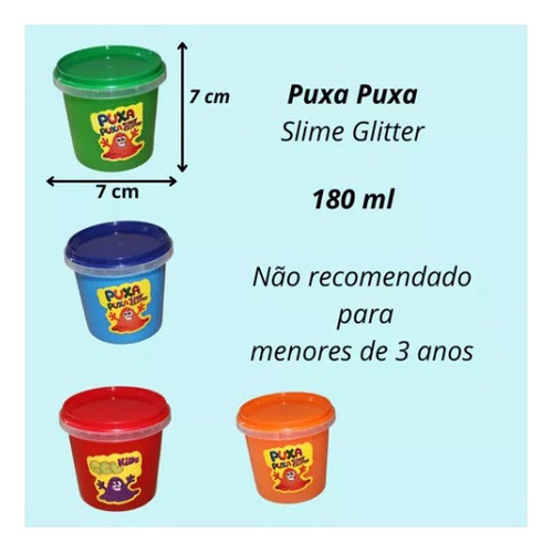 Kit 5 Amoeba Slime Geleca Leleca Massinha Modelar Meleca
