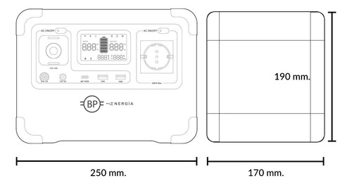 Estación De Energía Recargable 600w-576wh | Bp Energía