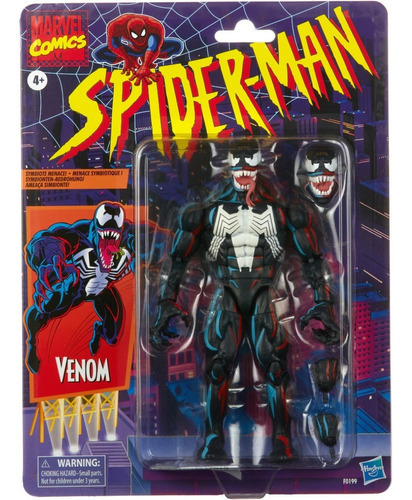 Coleção retrô Venom Marvel Legends Spider-Man Sdcc 2021